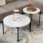 Ensemble de Tables Basses OSCAR – Blanc